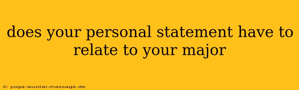does your personal statement have to relate to your major
