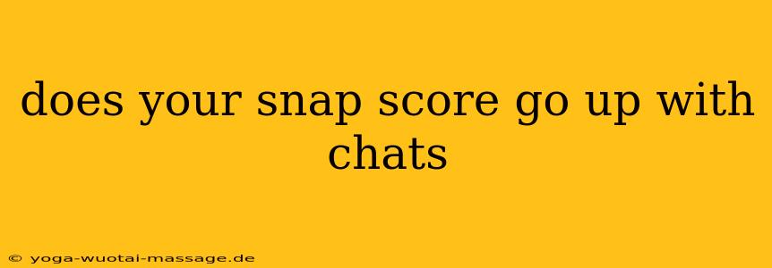 does your snap score go up with chats