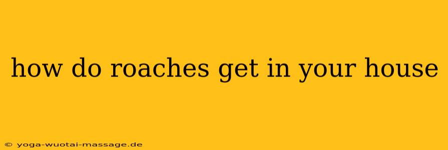 how do roaches get in your house