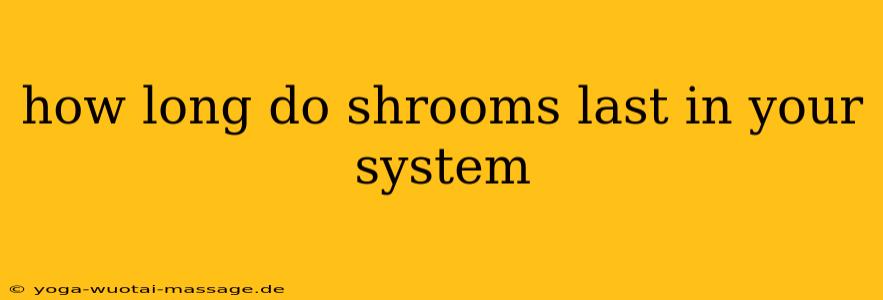 how long do shrooms last in your system