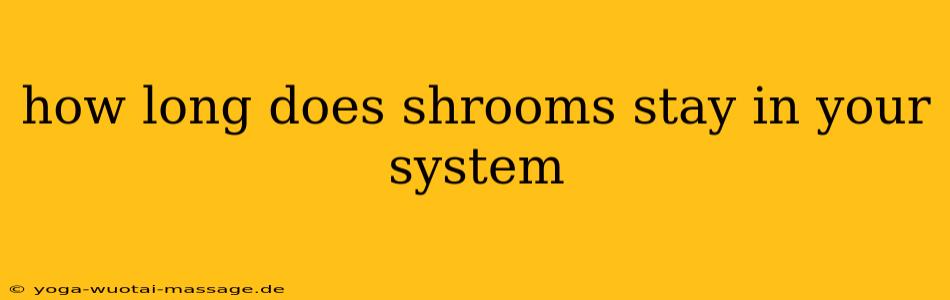 how long does shrooms stay in your system