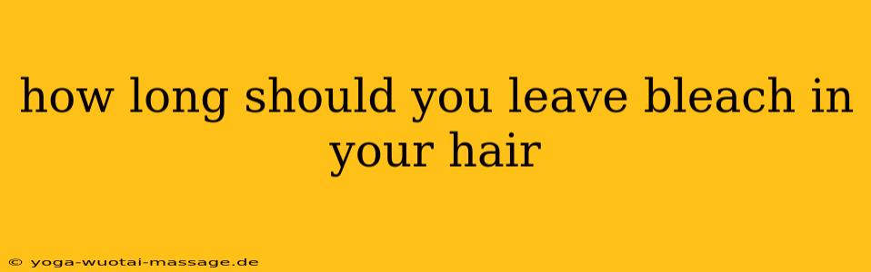 how long should you leave bleach in your hair
