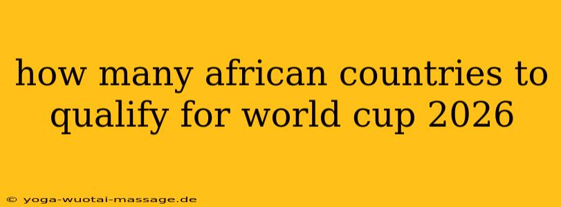 how many african countries to qualify for world cup 2026