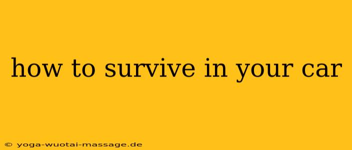 how to survive in your car