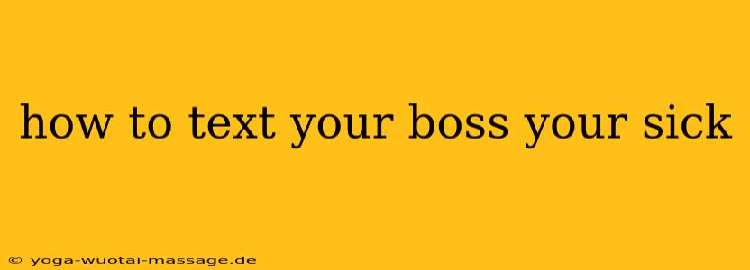 how to text your boss your sick