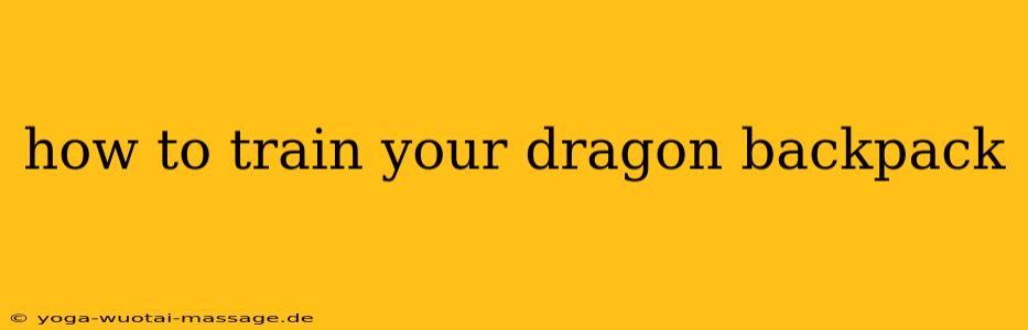 how to train your dragon backpack