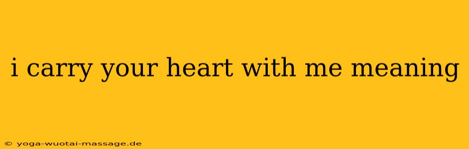 i carry your heart with me meaning