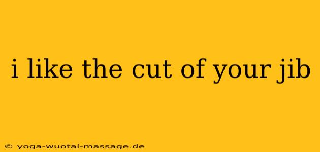 i like the cut of your jib