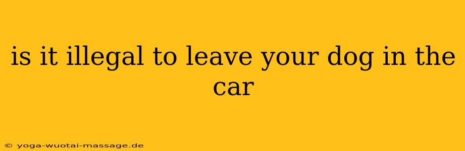 is it illegal to leave your dog in the car
