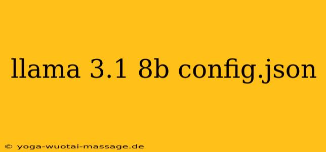 llama 3.1 8b config.json