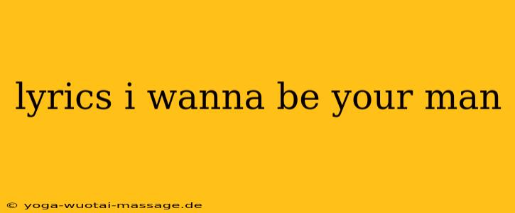 lyrics i wanna be your man