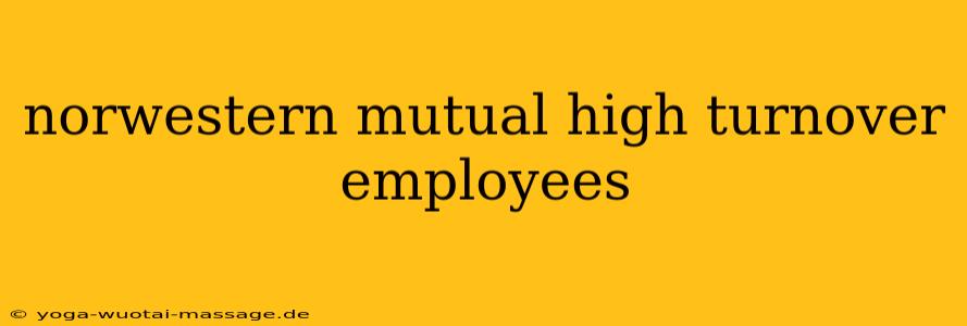 norwestern mutual high turnover employees