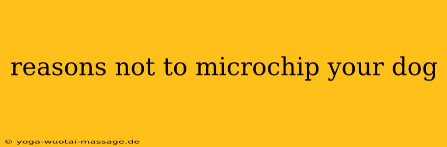 reasons not to microchip your dog