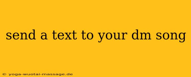 send a text to your dm song