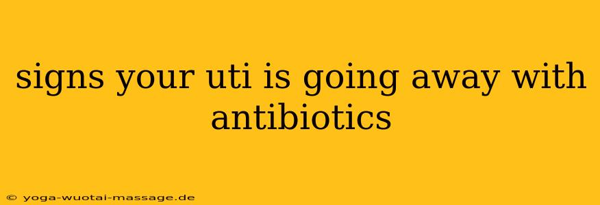 signs your uti is going away with antibiotics