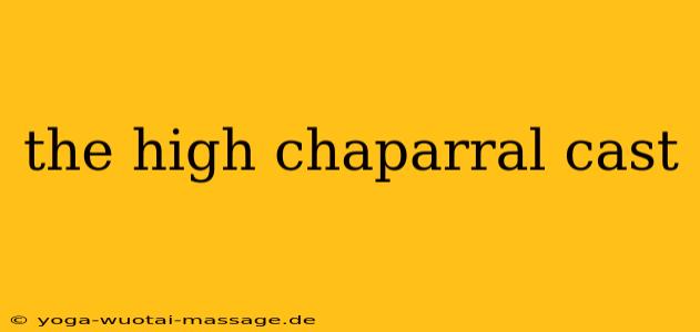 the high chaparral cast