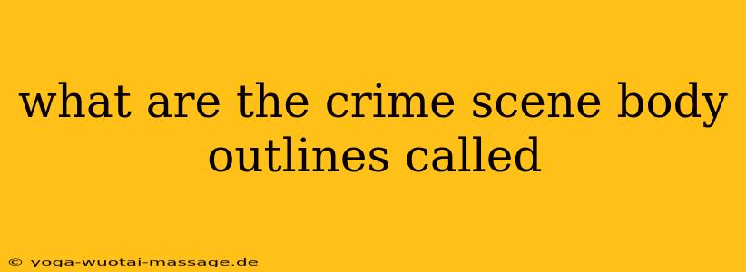 what are the crime scene body outlines called