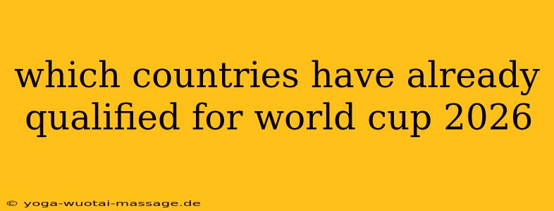 which countries have already qualified for world cup 2026