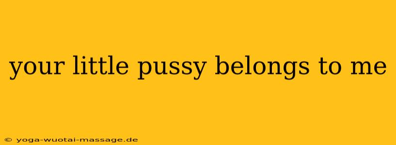 your little pussy belongs to me